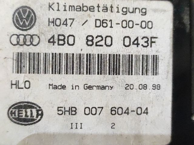 bontott AUDI A6 C5 Fűtés Vezérlő Modul