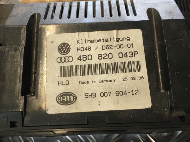 bontott AUDI A6 C5 Fűtéskapcsoló (digit klímás)