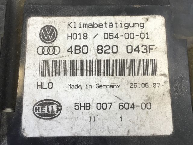 bontott AUDI A6 C5 Fűtéskapcsoló (digit klímás)