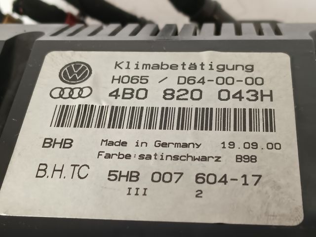 bontott AUDI A6 C5 Fűtéskapcsoló (digit klímás)