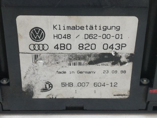 bontott AUDI A6 C5 Fűtéskapcsoló (digit klímás)