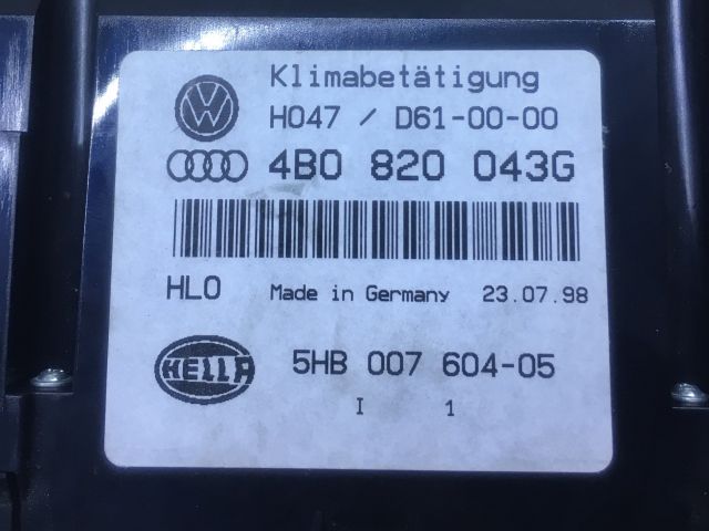 bontott AUDI A6 C5 Fűtéskapcsoló (digit klímás)