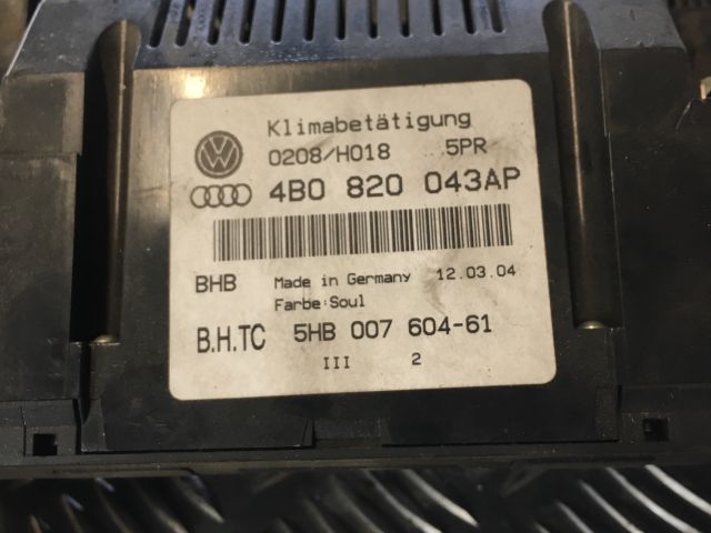bontott AUDI A6 C5 Fűtéskapcsoló (digit klímás)