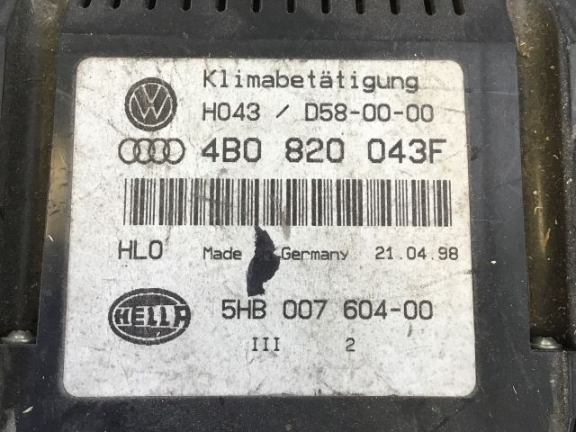 bontott AUDI A6 C5 Fűtéskapcsoló (digit klímás)