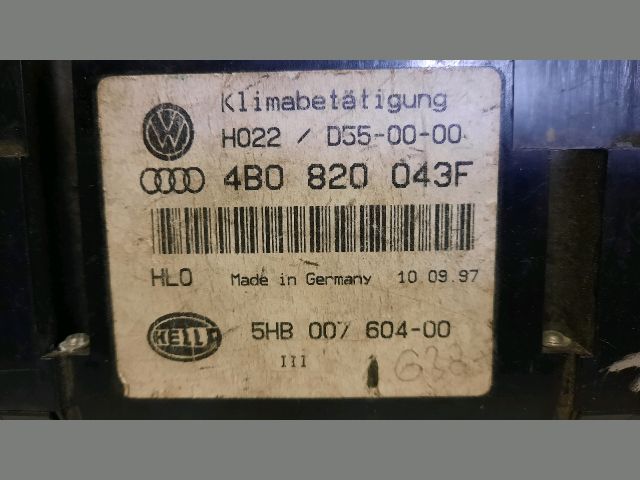 bontott AUDI A6 C5 Fűtéskapcsoló (digit klímás)