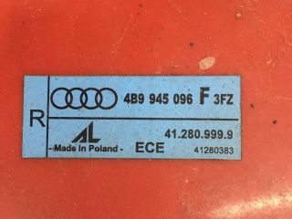 bontott AUDI A6 C5 Jobb Hátsó Lámpa