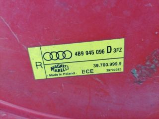 bontott AUDI A6 C5 Jobb Hátsó Lámpa