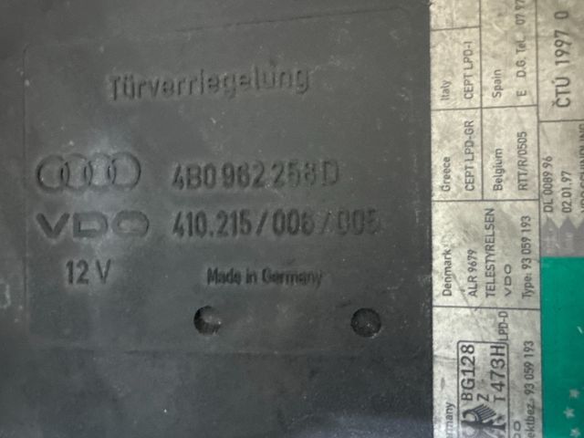 bontott AUDI A6 C5 Komfort Elektronika