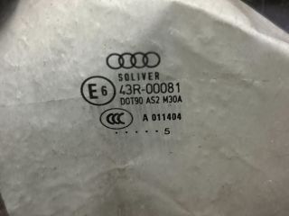 bontott AUDI A6 C6 Bal hátsó Ablak