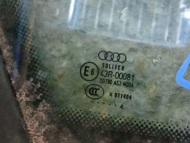bontott AUDI A6 C6 Bal hátsó Fixüveg (Ajtóban)