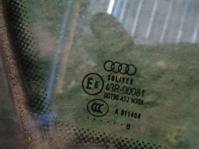 bontott AUDI A6 C6 Bal hátsó Fixüveg (Ajtóban)