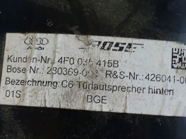 bontott AUDI A6 C6 Bal hátsó Hangszóró