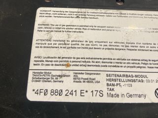 bontott AUDI A6 C6 Bal Oldallégzsák