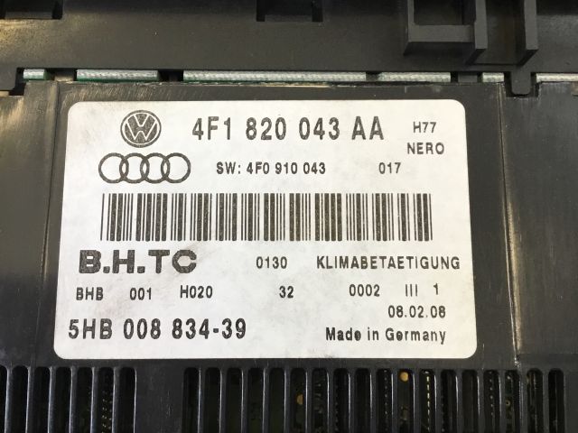 bontott AUDI A6 C6 Fűtéskapcsoló (digit klímás)