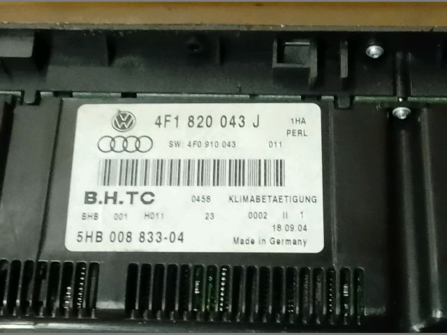 bontott AUDI A6 C6 Fűtéskapcsoló (digit klímás)