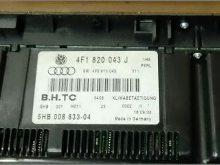 bontott AUDI A6 C6 Fűtéskapcsoló (digit klímás)