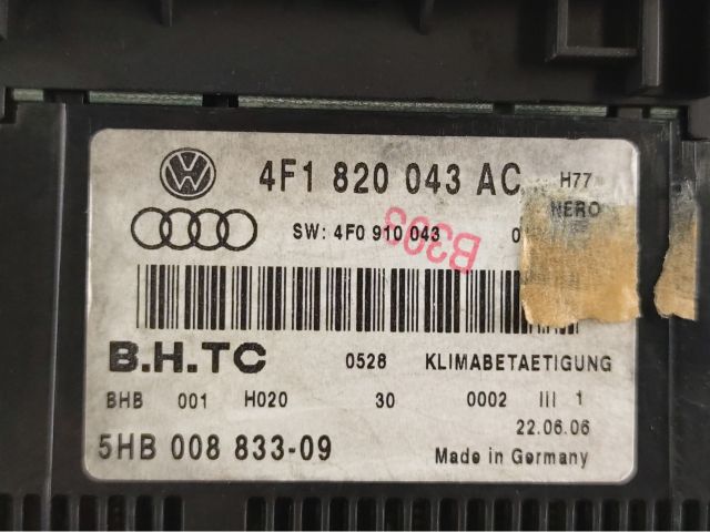 bontott AUDI A6 C6 Fűtéskapcsoló (digit klímás)