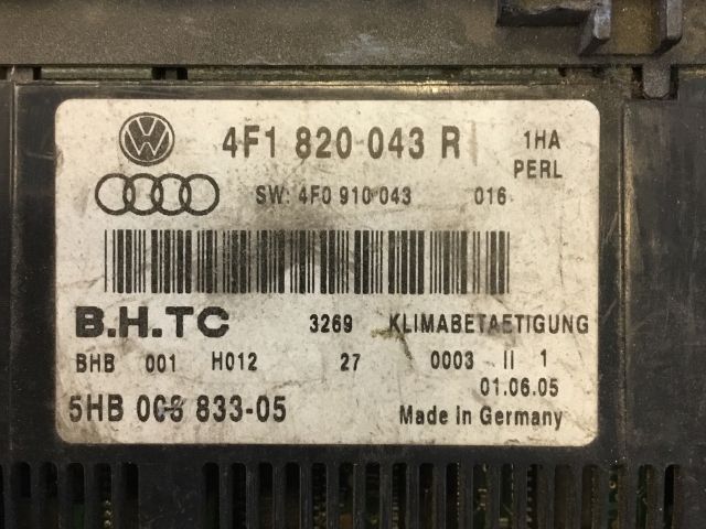 bontott AUDI A6 C6 Fűtéskapcsoló (digit klímás)