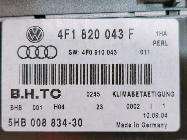 bontott AUDI A6 C6 Fűtéskapcsoló (manuális klímás)