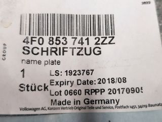 bontott AUDI A6 C6 Hátsó Embléma