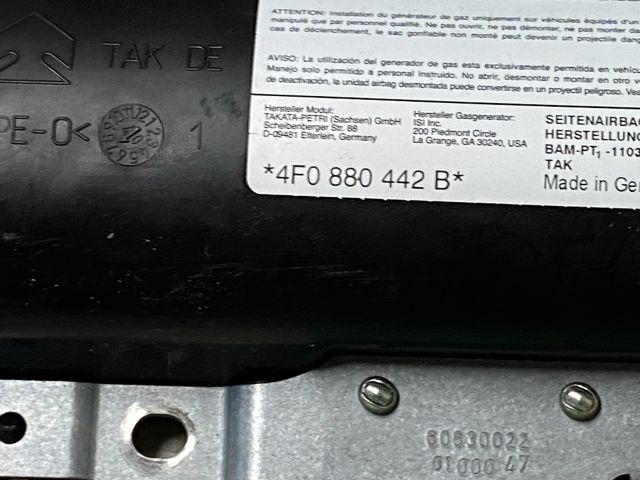 bontott AUDI A6 C6 Jobb Oldallégzsák