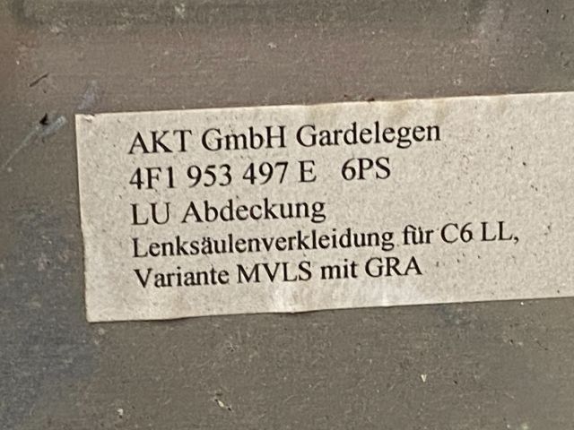 bontott AUDI A6 C6 Komplett Kormányoszlop Burkolat