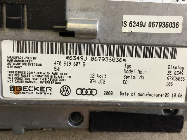 bontott AUDI A6 C6 Multifunkciós Kijelző