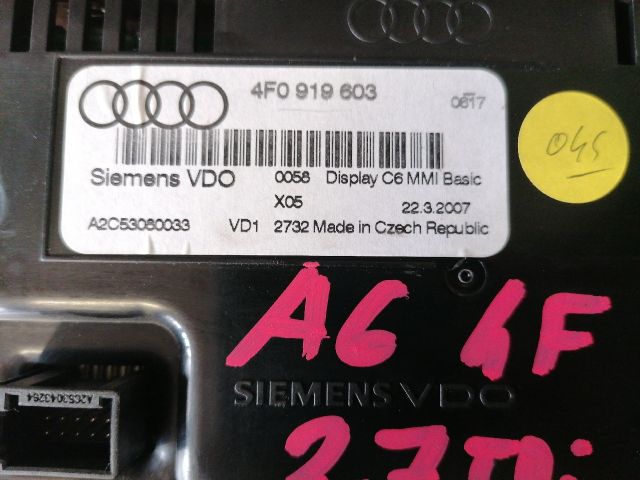 bontott AUDI A6 C6 Multifunkciós Kijelző