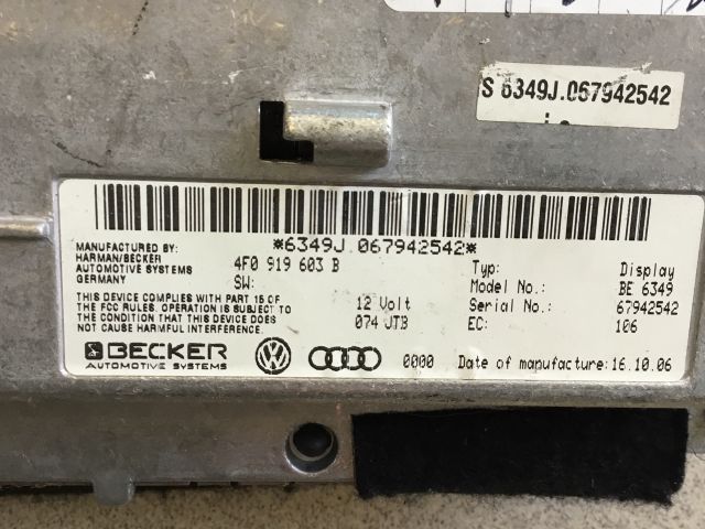 bontott AUDI A6 C6 Multifunkciós Kijelző