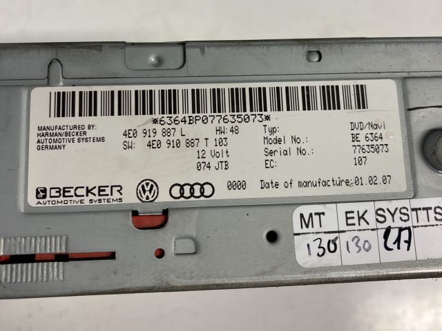 bontott AUDI A6 C6 Navigáció Elektronika