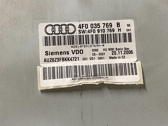 bontott AUDI A6 C6 Navigációs Fejegység