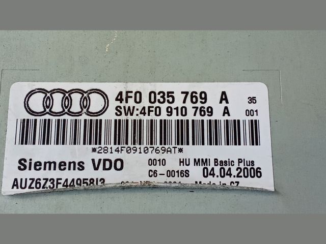 bontott AUDI A6 C6 Rádió / CD