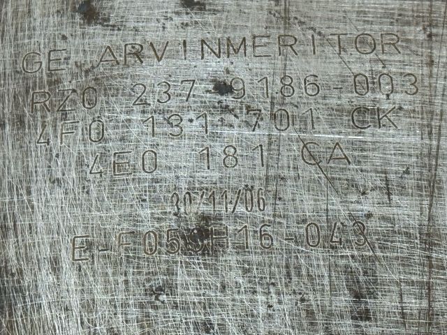 bontott AUDI A6 C6 Részecskeszűrő