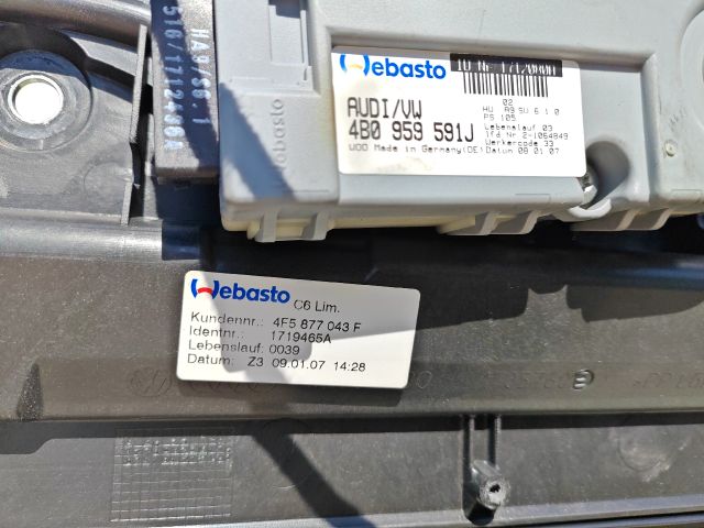 bontott AUDI A6 C6 Tetőablak