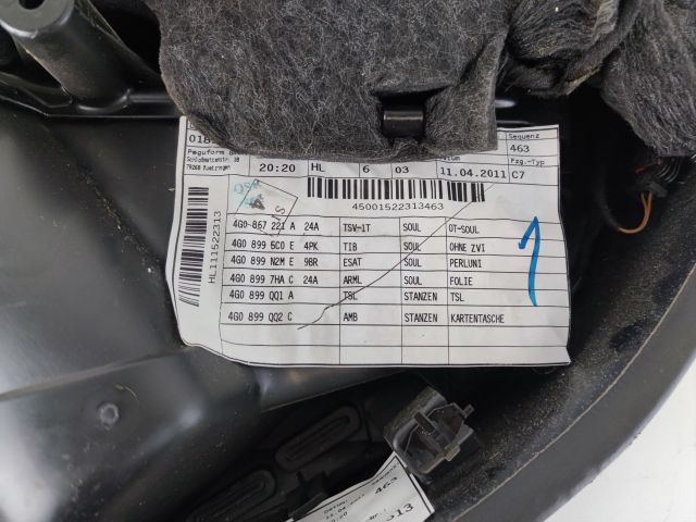 bontott AUDI A6 C7 Bal hátsó Ajtó Kárpit