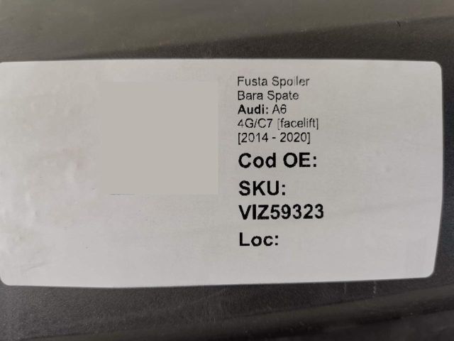 bontott AUDI A6 C7 Hátsó Lökhárító Alsó (Műanyag)