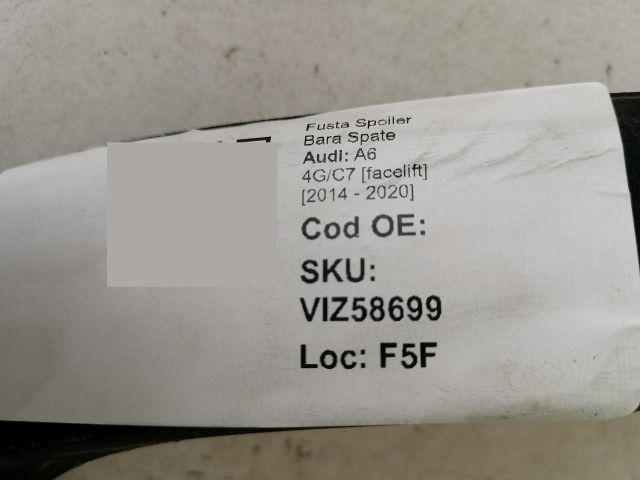 bontott AUDI A6 C7 Hátsó Lökhárító Alsó (Műanyag)