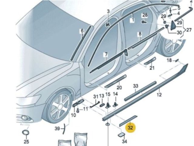 bontott AUDI A6 C7 Küszöb Burkolat