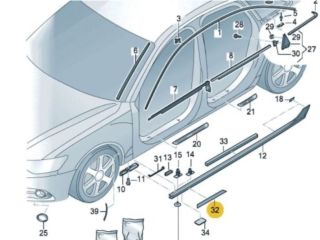 bontott AUDI A6 C7 Küszöb Burkolat