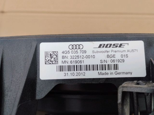 bontott AUDI A6 C7 Mélynyomó Hangszóró