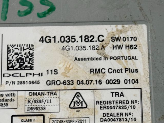 bontott AUDI A6 C7 Multimédia Vezérlő