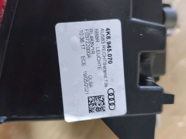 bontott AUDI A7 Jobb Hátsó Lámpa