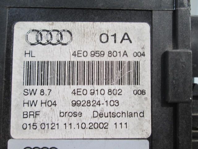 bontott AUDI A8 Bal első Ablakemelő Motor