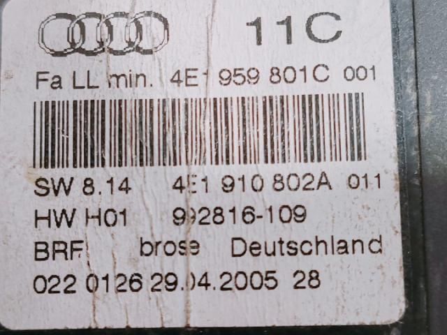 bontott AUDI A8 Bal első Ablakemelő Motor