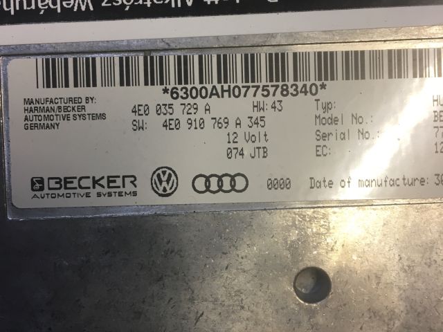 bontott AUDI A8 Elektronika (Magában)