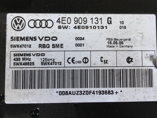 bontott AUDI A8 Elektronika (Magában)