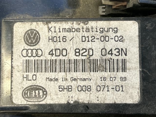 bontott AUDI A8 Fűtéskapcsoló (digit klímás)