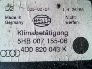 bontott AUDI A8 Fűtéskapcsoló