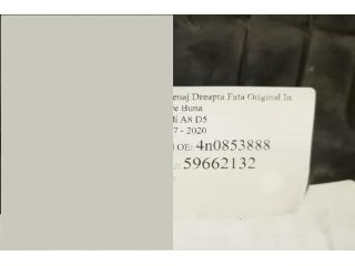 bontott AUDI A8 Jobb első Dobbetét (Kerékjárati, Műanyag)