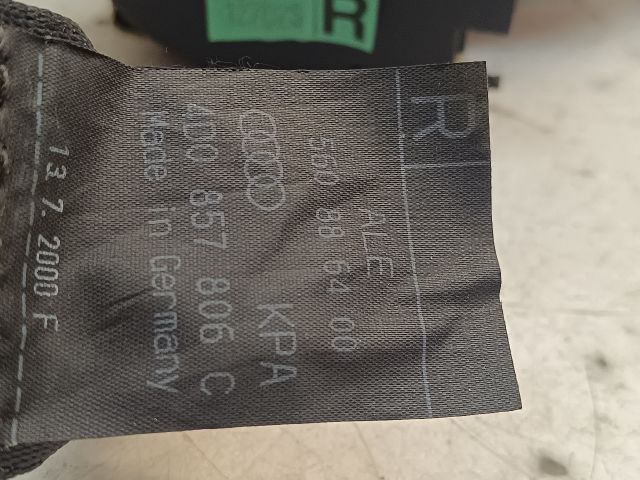 bontott AUDI A8 Jobb hátsó Biztonsági Öv